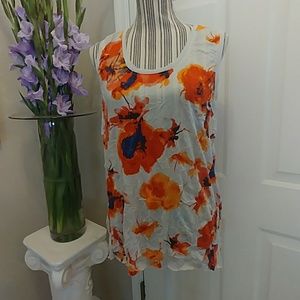 Simply Vera Vera Wang Crinkled Floral Tank Top